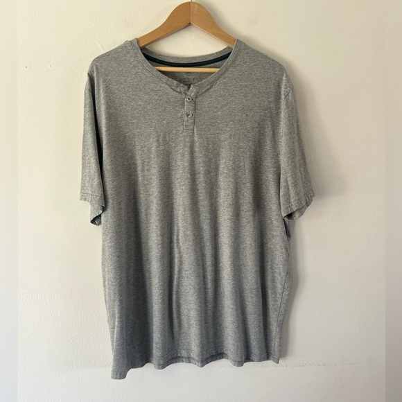Free Fly Men's Heritage Henley Tee Heather Grey Short Sleeve T-Shirt Size 2XL - Picture 1 of 8